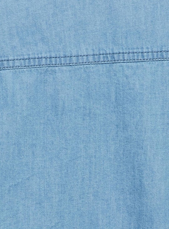 Women Solid Denim Shirt