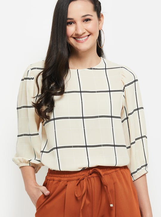 Women Checked Top