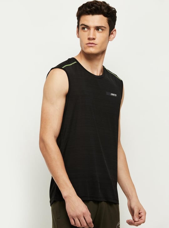 MAX Men Solid Sleeveless Sports T-shirt