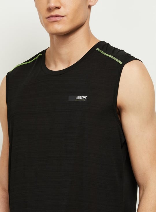 MAX Men Solid Sleeveless Sports T-shirt