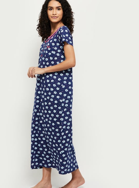 Women Printed Nightgown