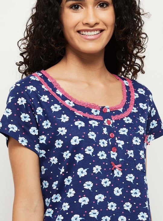 Women Printed Nightgown