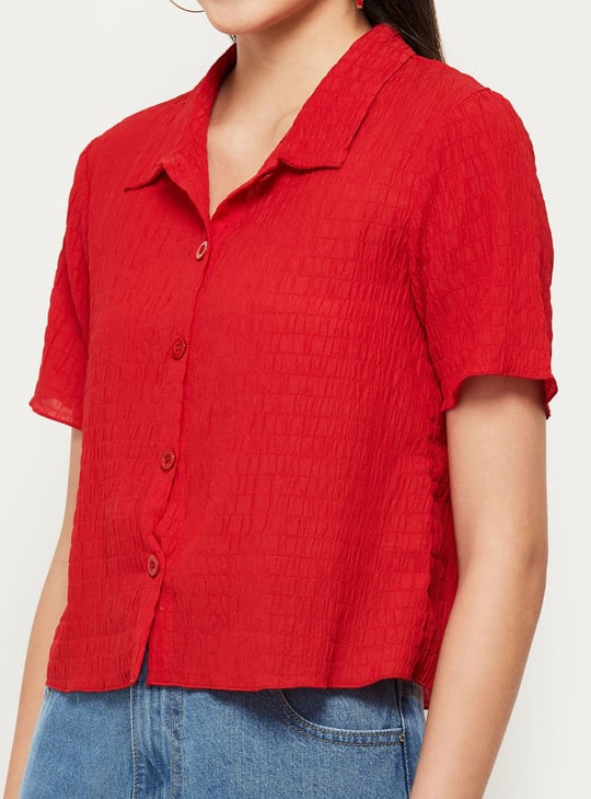 MAX Women Textured Casual Shirt