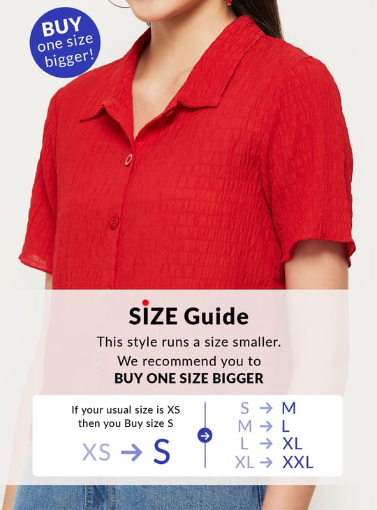 MAX Women Textured Casual Shirt