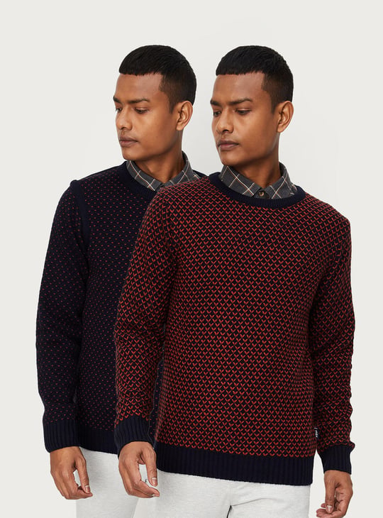 Men Embroidered Reversible Sweater