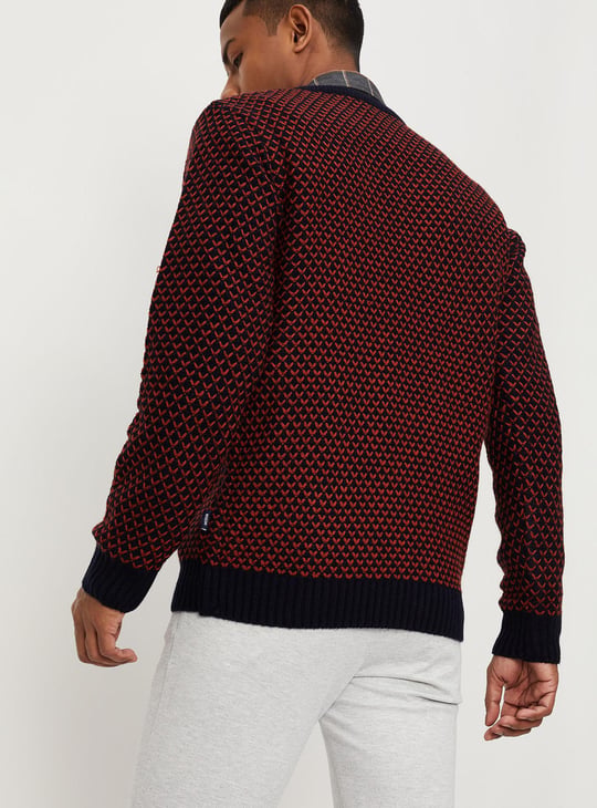 Men Embroidered Reversible Sweater