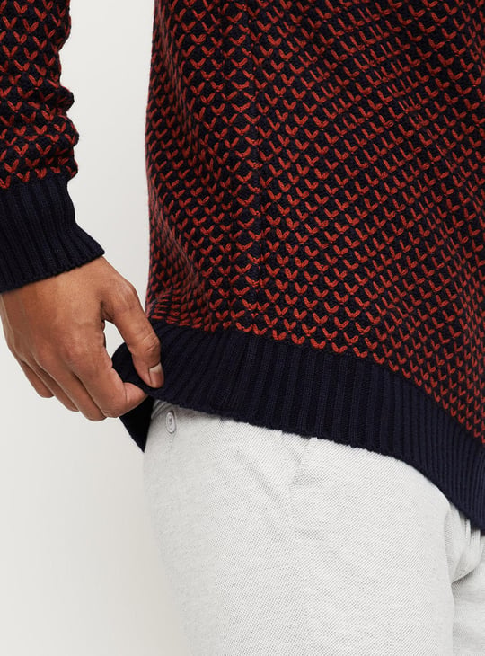 Men Embroidered Reversible Sweater
