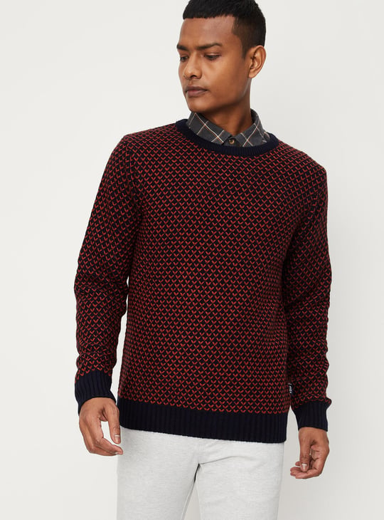 Men Embroidered Reversible Sweater