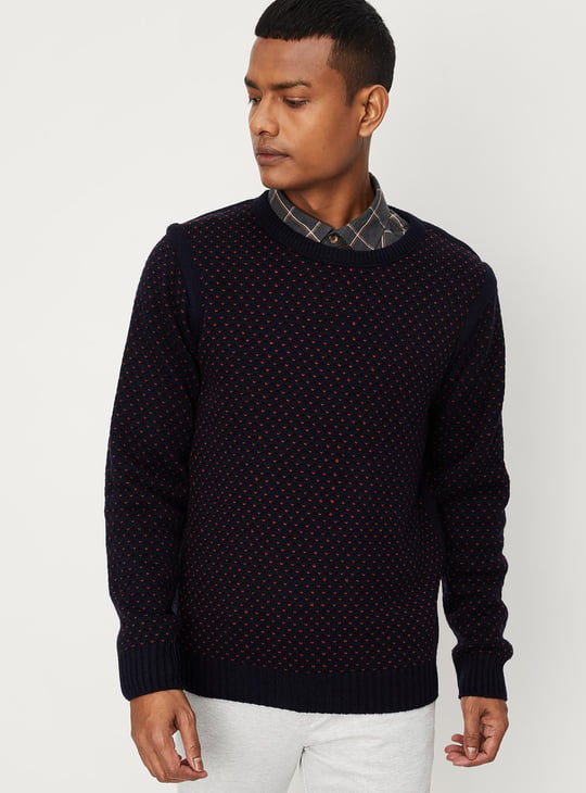 Men Embroidered Reversible Sweater