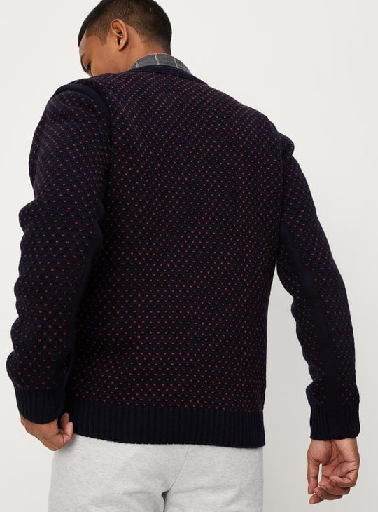 Men Embroidered Reversible Sweater