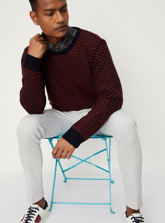 Men Embroidered Reversible Sweater