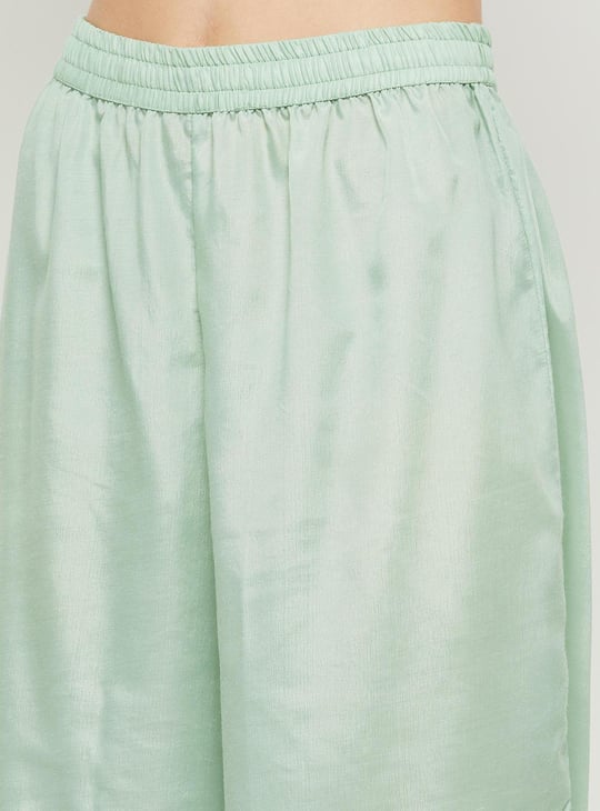 Women Embroidered A-Line Kurta with Palazzos and Dupatta