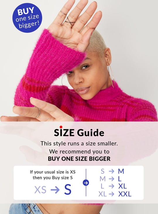 Women Striped Crop Sweater