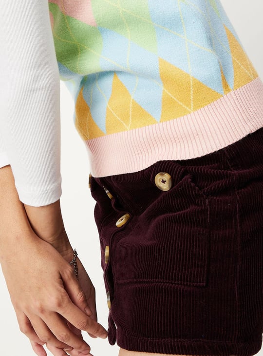 Women Argyle Sweater