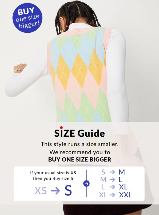 Women Argyle Sweater