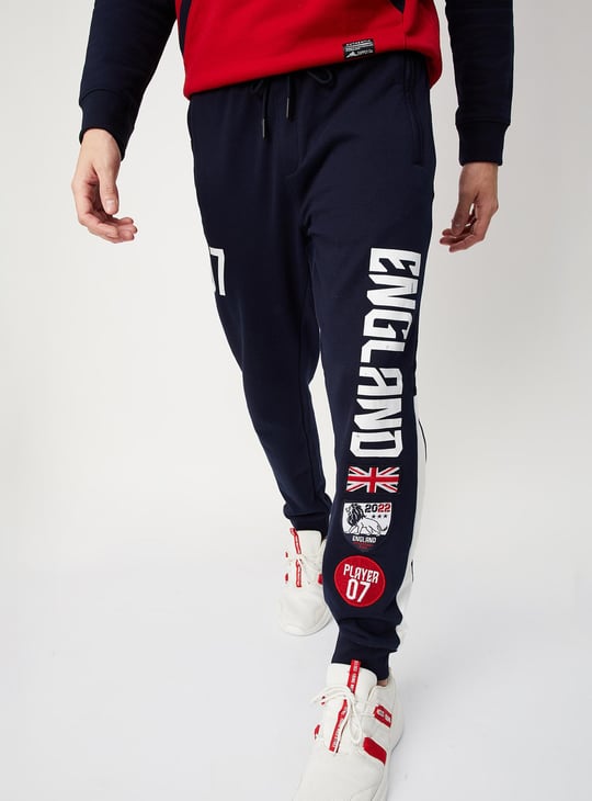 Men Printed Athleisure Football Joggers
