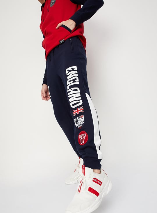 Men Printed Athleisure Football Joggers