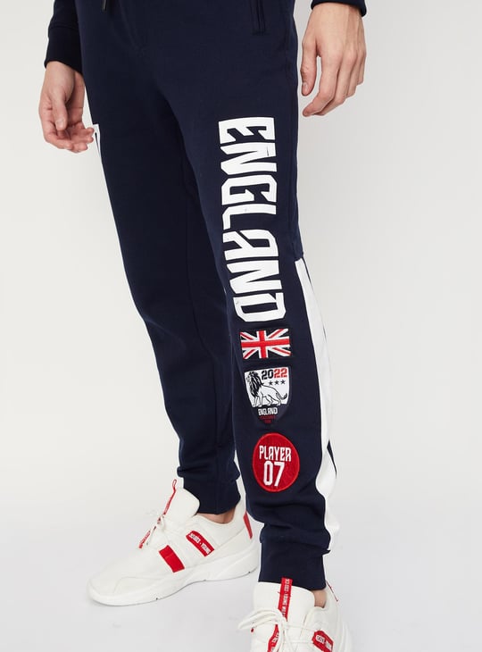 Men Printed Athleisure Football Joggers