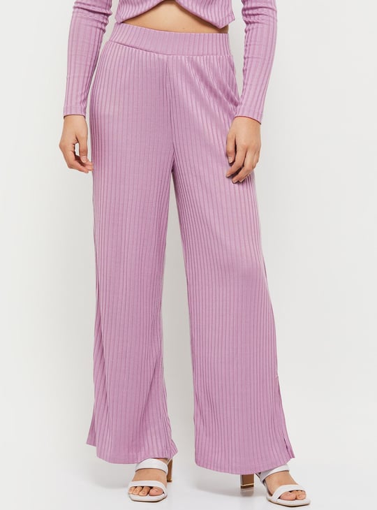 Women Knit Wide-Leg Trousers