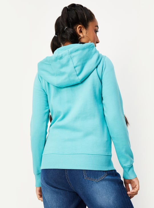 Girls Embroidered Hooded Sweatshirt