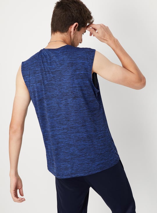 Men Heathered Sleeveless T-shirt