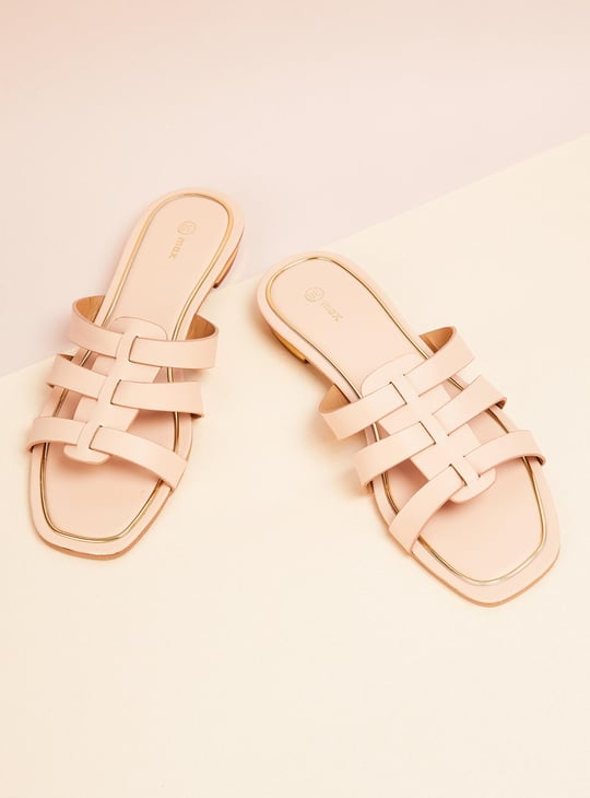 Women Solid Open-Toe Flat Sandals
