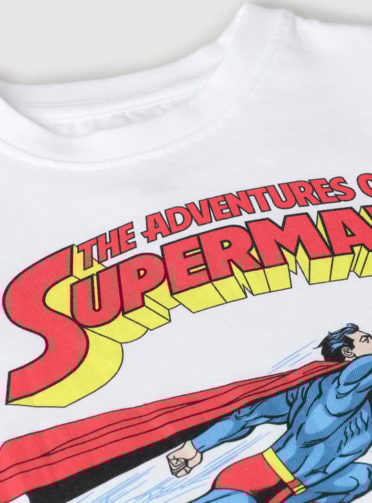 Boys Superman Printed Regular Fit T-shirt