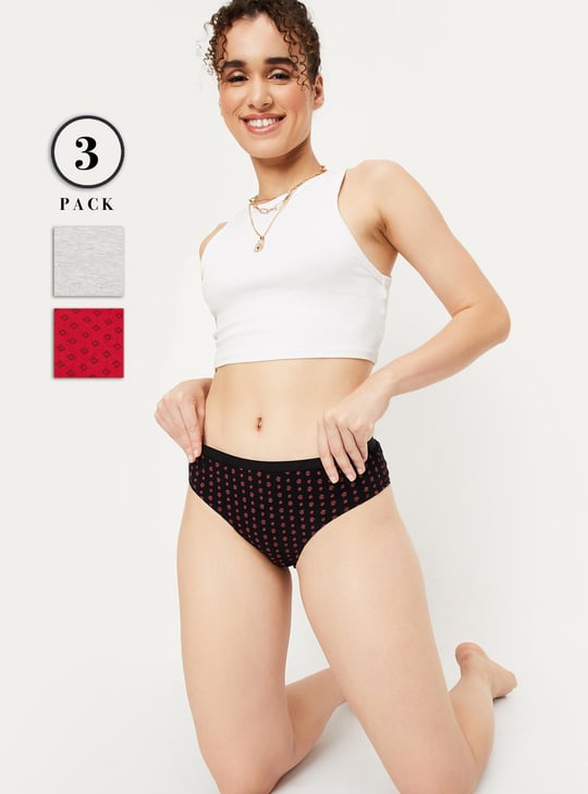 Women Printed Hipster Panties - Pack of 3