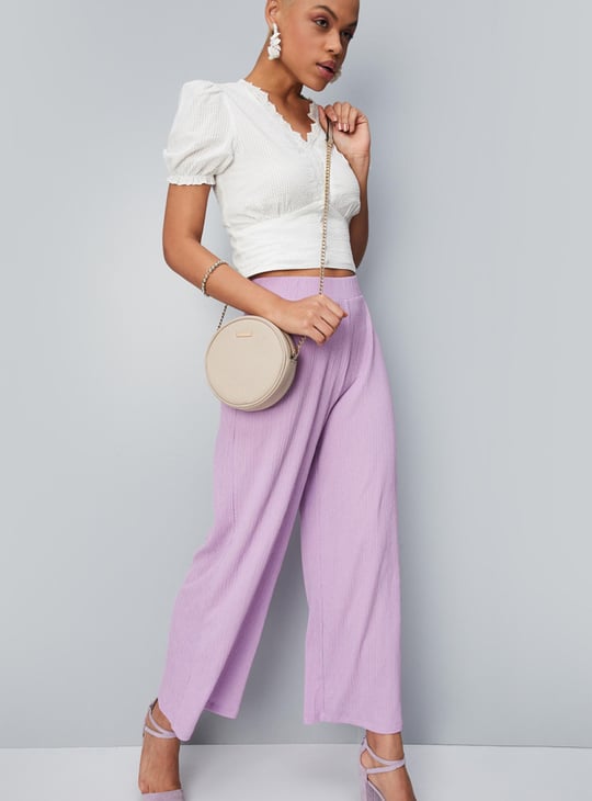 Women Lace V-Neck Crop Top