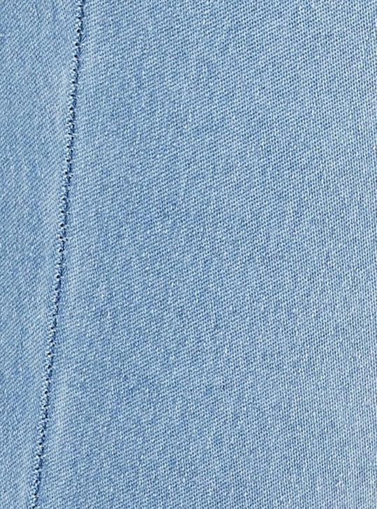 Women Washed Double Button Jeans