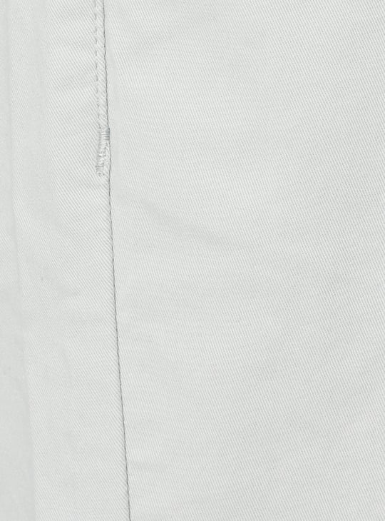 Men Slim Fit Solid Stretch Chinos