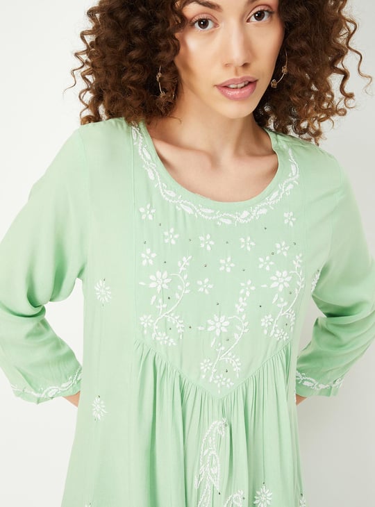 Women Embroidered Maxi Dress