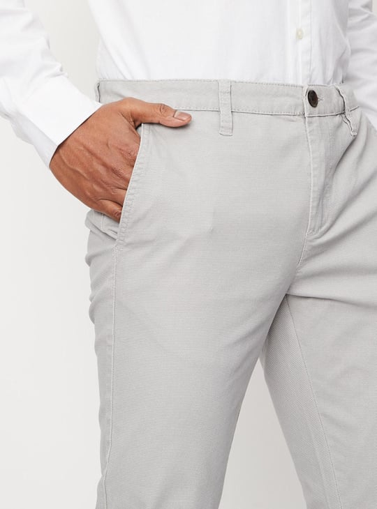 Men Printed Stretch Ankle-Length Chinos