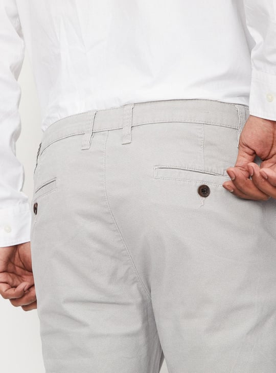 Men Printed Stretch Ankle-Length Chinos