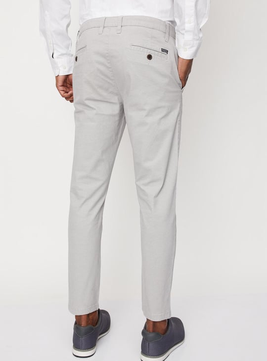 Men Printed Stretch Ankle-Length Chinos