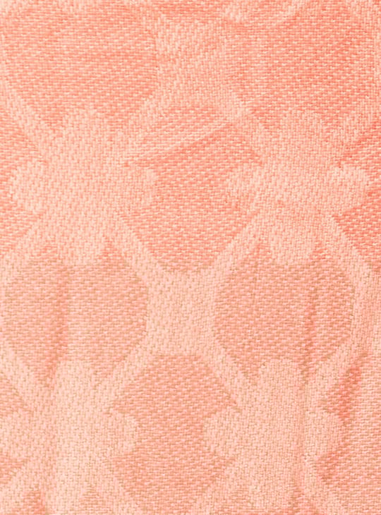 Women Jacquard Scarf with Tassel Trim