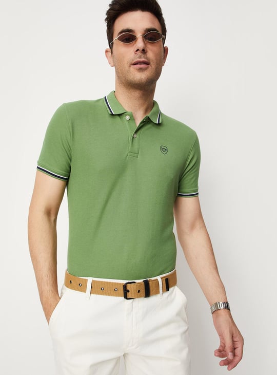 Men Polo T-shirt with Contrast Tipping
