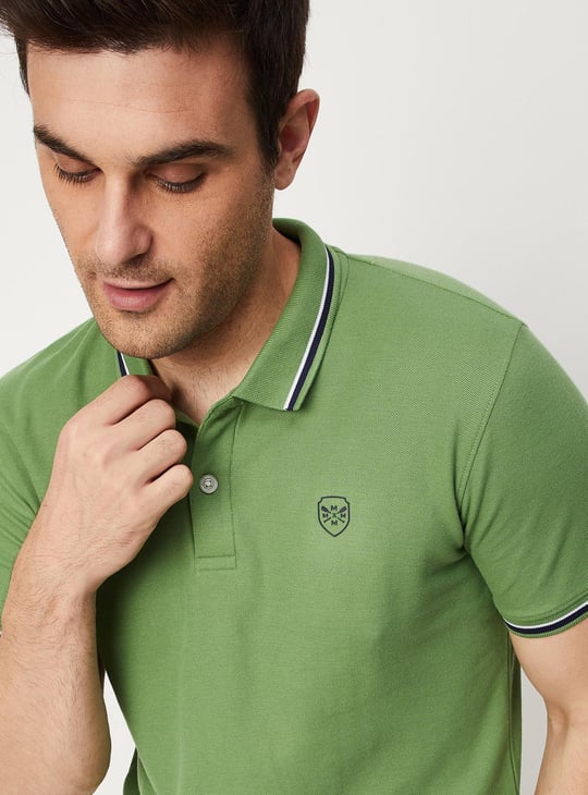 Men Polo T-shirt with Contrast Tipping