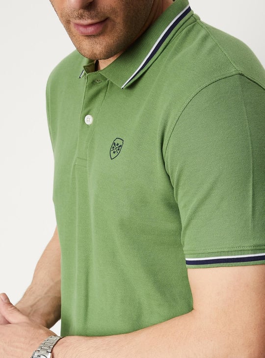 Men Polo T-shirt with Contrast Tipping