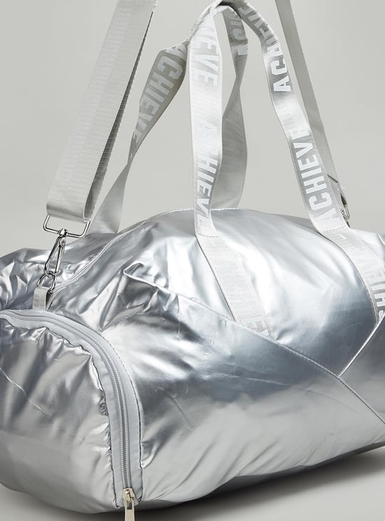 Women Metallic Athleisure Duffle Bag