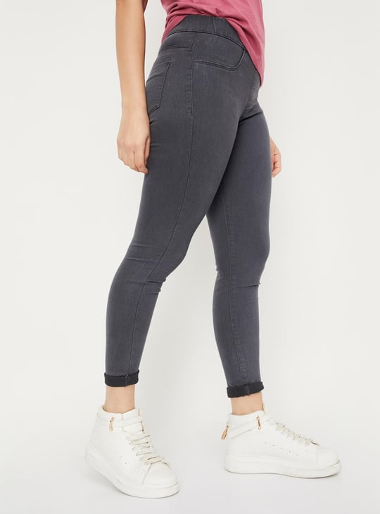 Women Solid Jeggings