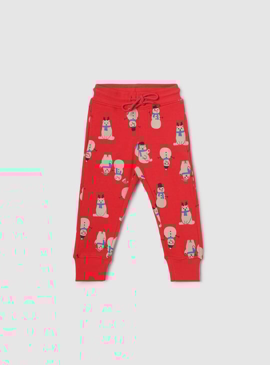 Boys Snowman Printed Joggers