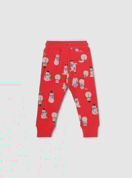 Boys Snowman Printed Joggers