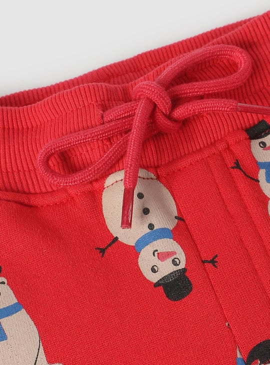 Boys Snowman Printed Joggers