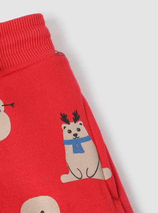 Boys Snowman Printed Joggers