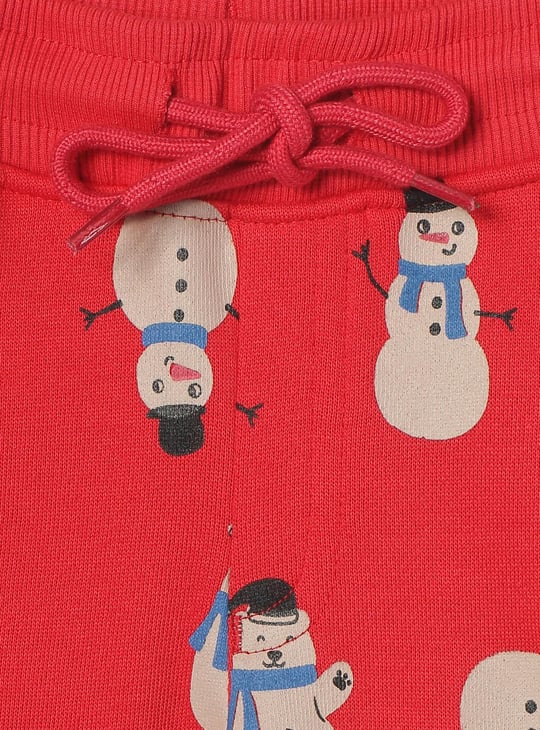 Boys Snowman Printed Joggers