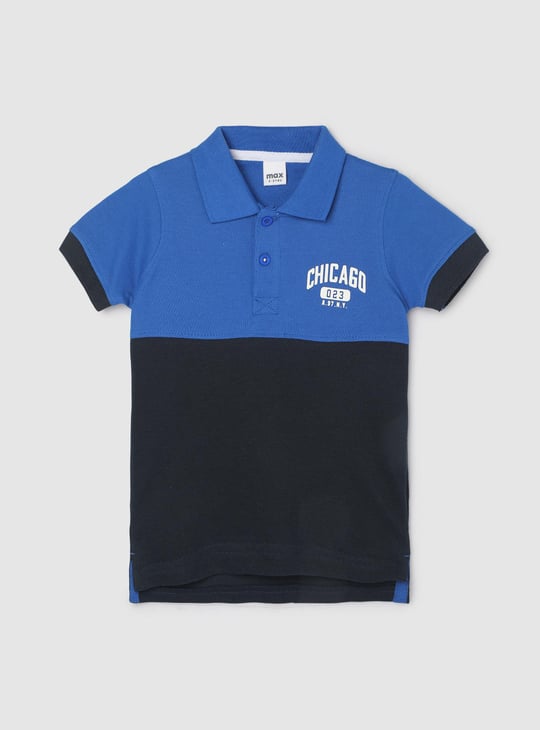 Boys Colourblocked Polo T-shirt