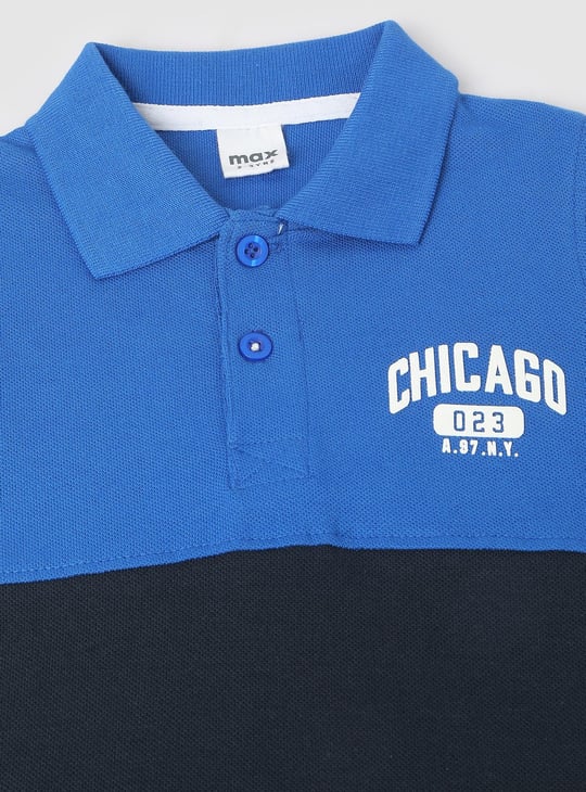Boys Colourblocked Polo T-shirt