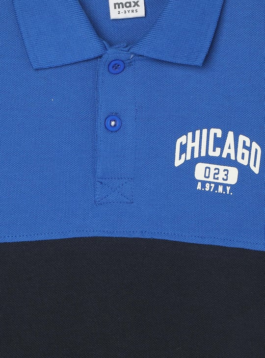 Boys Colourblocked Polo T-shirt