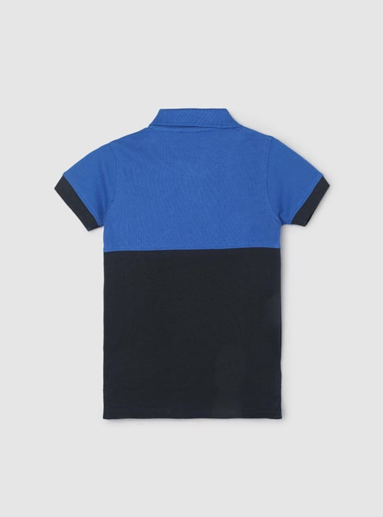Boys Colourblocked Polo T-shirt